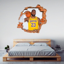 Vinilos 3d basketball lebron james nba