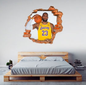 Vinilos 3d basketball lebron james nba