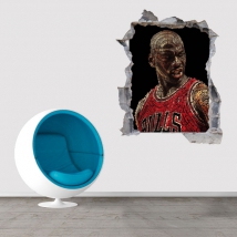 Vinilos 3d baloncesto michael jordan