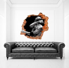 Vinilos decorativos 3d baloncesto michael jordan nba