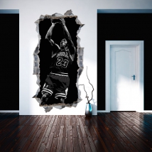 Vinilos decorativos 3d basketball michael jordan nba