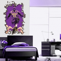 Vinilos 3d lebron james lakers nba