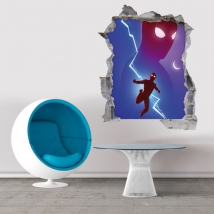 Vinilos agujero pared 3d spider-man no way home
