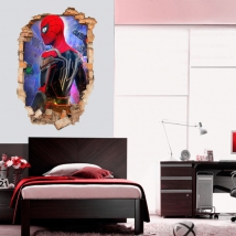Vinilos pared rota 3d spider-man no way home