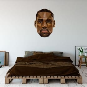 Vinilos y pegatinas baloncesto rostro lebron james