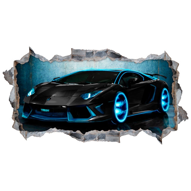 🥇 Vinilos 3d coche lamborghini tron 🥇