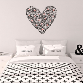 Vinilos y pegatinas corazón keith haring