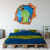 Vinilos decorativos 3d tenis rafa nadal