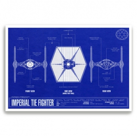 Póster nave armada imperial star wars