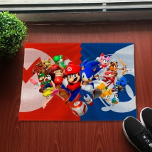 Alfombra impresa mario bros y sonic