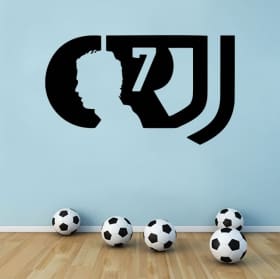 Vinilos y pegatinas fútbol logo cristiano ronaldo