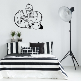 Vinilos decorativos y pegatinas homer simpson