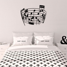 Vinilos decorativos y pegatinas pentagrama circular