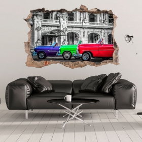 Vinilos 3d coches retro cuba