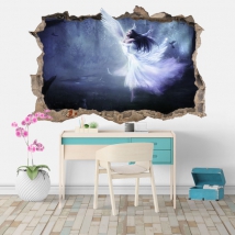 Vinilos 3d ilustración el baile de la mujer ángel
