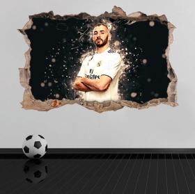 Vinilos paredes 3d karim benzema