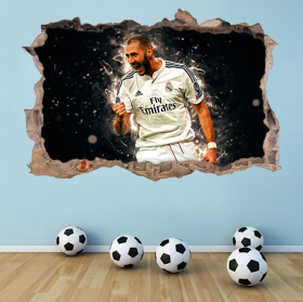 Vinilos fútbol 3d karim benzema