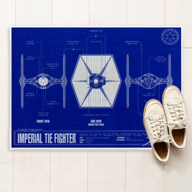 Felpudos plano naves cazas estelares tie star wars