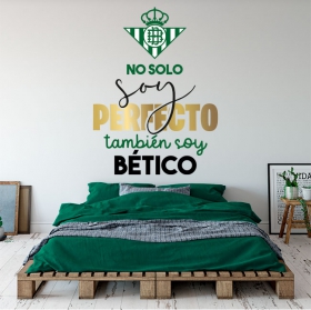 Vinilos decorativos o pegatinas frase real betis balompié