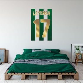 Vinilos decorativos número camiseta joaquín real betis balompié