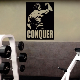 Vinilos decorativos para gimnasios sylvester stallone