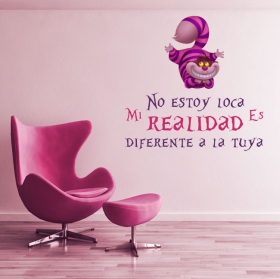 Vinilos y pegatinas frase alicia en el país de las maravillas