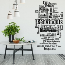 Vinilos y pegatinas bienvenidos idiomas valenciano
