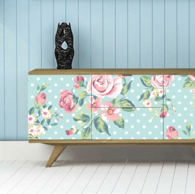 Vinilos flores para decorar muebles y armarios
