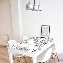 Vinilos y pegatinas flores para decorar mesas