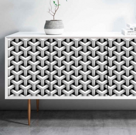 Vinilos efecto óptico para decorar muebles o armarios