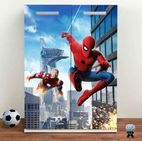Vinilos iron man y spider-man para muebles y armarios
