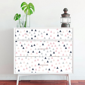 Vinilos para muebles o armarios triángulos de colores
