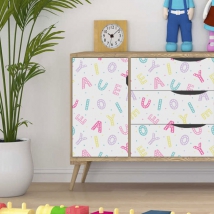 Vinilos decorar muebles o armarios letras abecedario