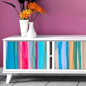 Vinilos decorar muebles o armarios franjas colores