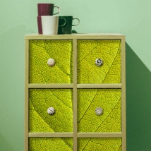 Vinilos para decorar muebles o armarios hoja de árbol
