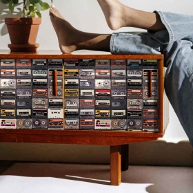 Vinilos para decorar muebles o armarios collage casetes