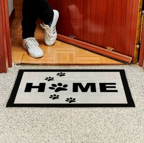 Alfombra o felpudo home huellas perros