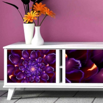 Vinilos flor fractal para decorar muebles o armarios