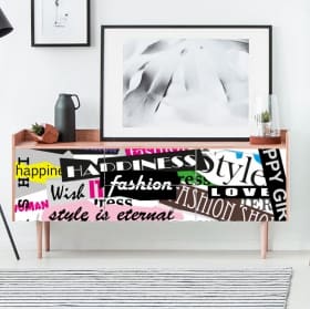 Vinilos para muebles o armarios collage moda y estilo