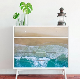 Vinilos para decorar muebles o armarios orilla playa