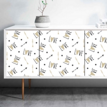 Vinilos para muebles o armarios texto love