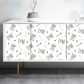 Vinilos para muebles o armarios texto love