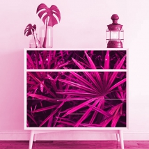 Vinilos para muebles o armarios hojas palmeras