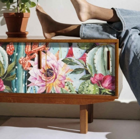 Vinilos para muebles y armarios cactus en acuarela