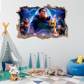 Vinilos disney lightyear agujero 3d