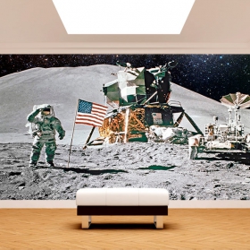 Papel pintado o fotomural astronauta en la luna