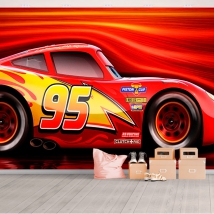 Papel pintado o fotomural disney pixar rayo mcqueen cars 3