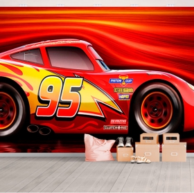 Papel pintado o fotomural disney pixar rayo mcqueen cars 3