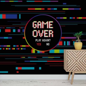 Papel pintado o fotomural game over