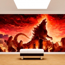 Papel pintado o fotomural godzilla